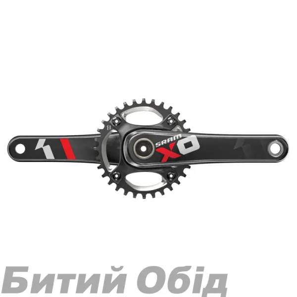 Шатуни SRAM X01 DH, карбон, 165 мм, 34T, BCD 94 мм, BB30 Шатуни SRAM X01 DH, карбон, 165 мм, 34T, BCD 94 мм, BB30