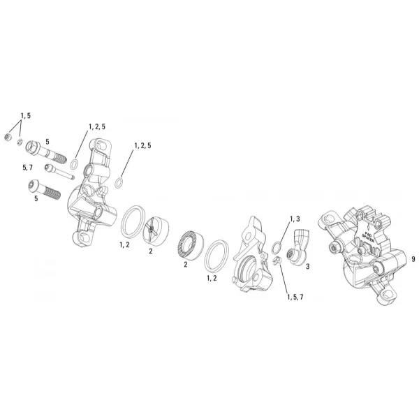 Ремкомплект каліпера Sram Caliper Hardware Kit - X0