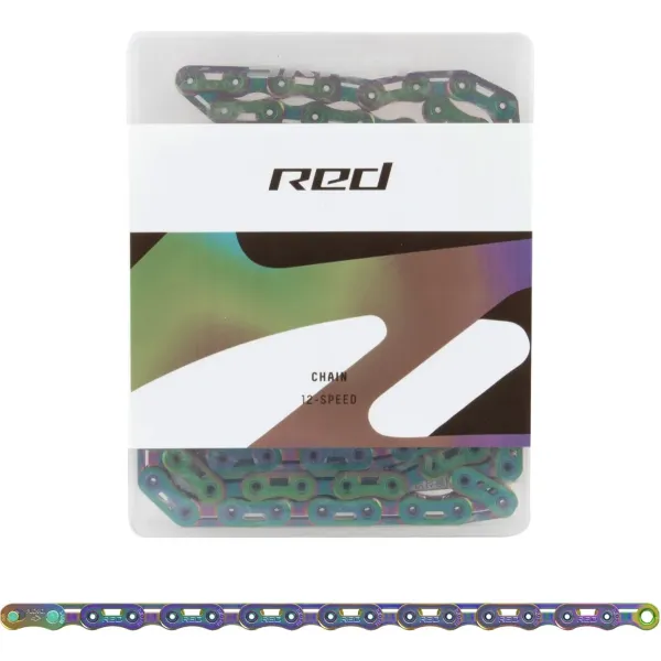 Цепь SRAM Red E1 Flattop 12 скоростей 114 звеньев Rainbow с PowerLock