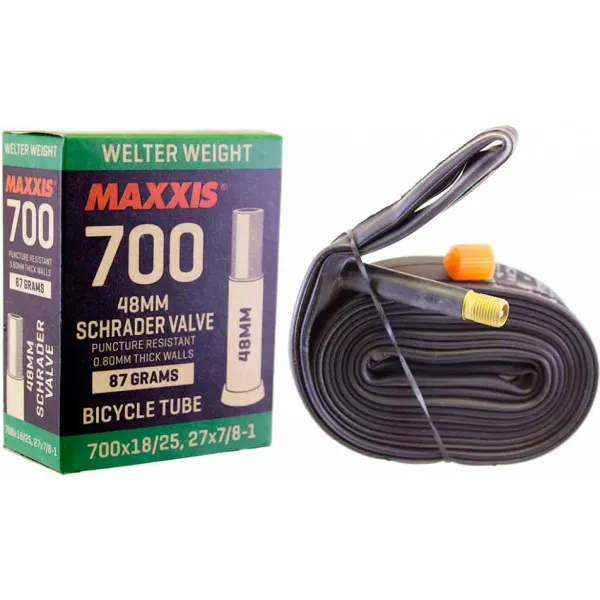 Камера Maxxis Welter Weight 700x18/25, ніпель Schrader 48 мм
