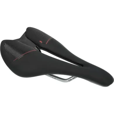 Сідло велосипедне MERIDA Expert SL Black/shiny red 240x140 мм