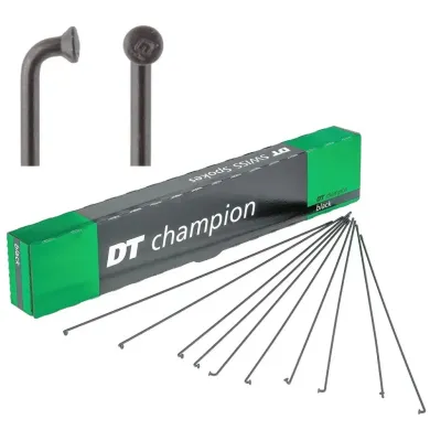Спиці вигнуті DT Swiss Champion black 2.0 x 294 мм 100 шт