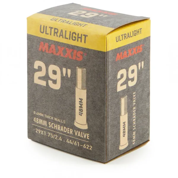 Камера Maxxis Ultralight 29x1.75/2.4, ніпель Schrader 48 мм Камера Maxxis Ultralight 29x1.75/2.4, ніпель Schrader 48 мм