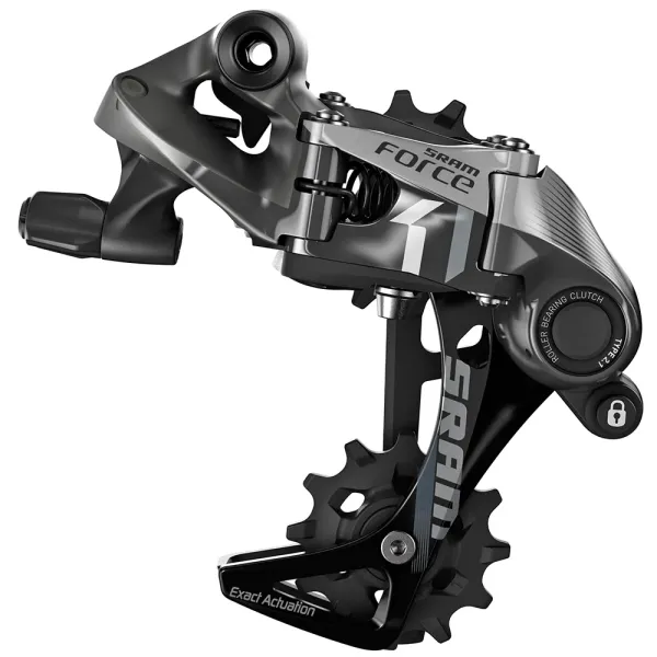 Задний переключатель Sram Force 1, средний рычаг, 11 скоростей, черный Задний переключатель Sram Force 1, средний рычаг, 11 скоростей, черный