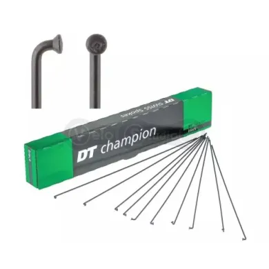 Спиці DT SWISS Champion 2.0 x 281 мм 100 шт Чорні