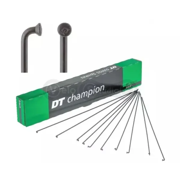 Спиці DT SWISS Champion 2.0 x 289 мм чорні 100 шт