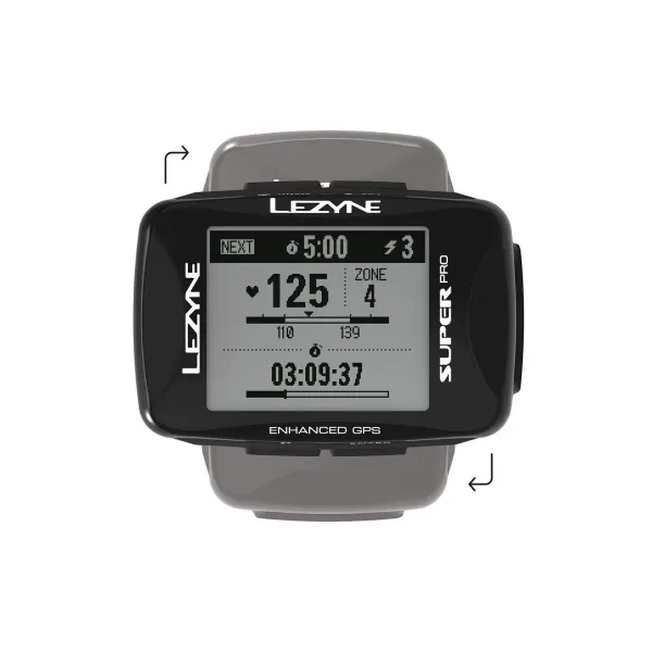 GPS комп'ютер LEZYNE SUPER PRO GPS HR/ProSC LOADED Чорний GPS комп'ютер LEZYNE SUPER PRO GPS HR/ProSC LOADED Чорний