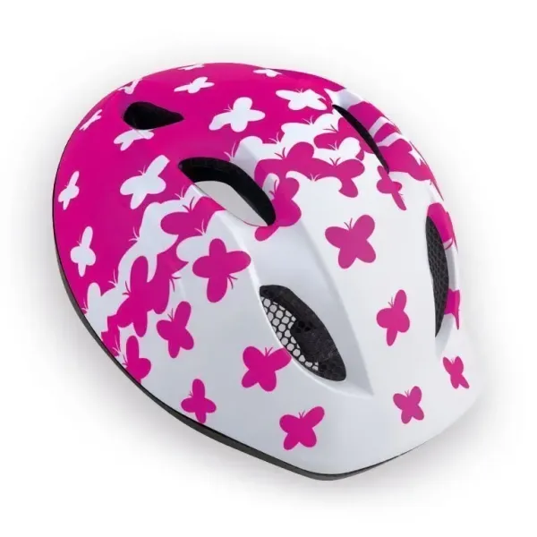 Шолом дитячий MET Superbuddy White Pink Butterflies Matt