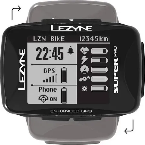 GPS комп'ютер LEZYNE Super Pro GPS Smart Loaded Чорний