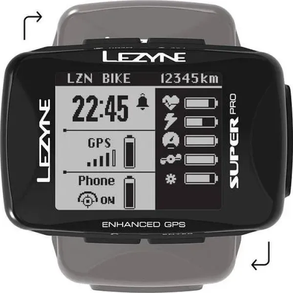 GPS комп'ютер LEZYNE Super Pro GPS Smart Loaded Чорний GPS комп'ютер LEZYNE Super Pro GPS Smart Loaded Чорний