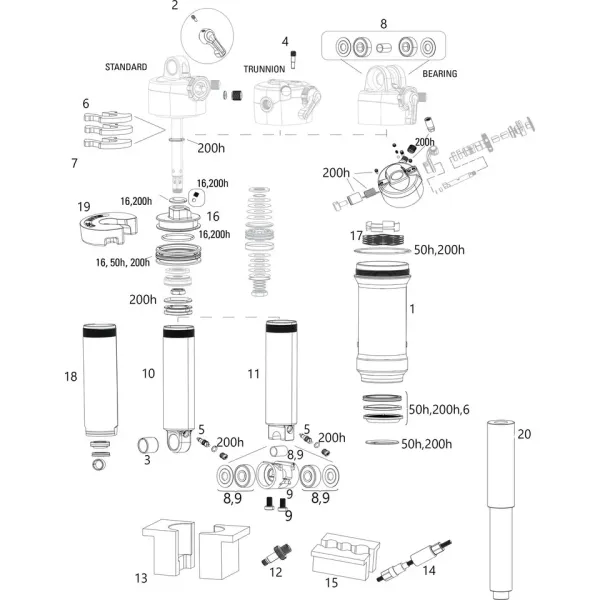 Шток RockShox DAMPER BODY/IFP Deluxe/Super Deluxe Шток RockShox DAMPER BODY/IFP Deluxe/Super Deluxe