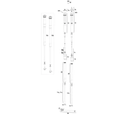 Сервисные запчасти RockShox DMPRINT RT RCT3 PIKE 27.5 CRN A1
