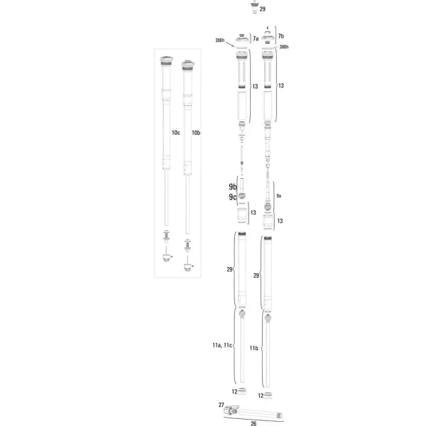 Сервисные запчасти RockShox DMPRINT RT RCT3 PIKE 27.5 CRN A1