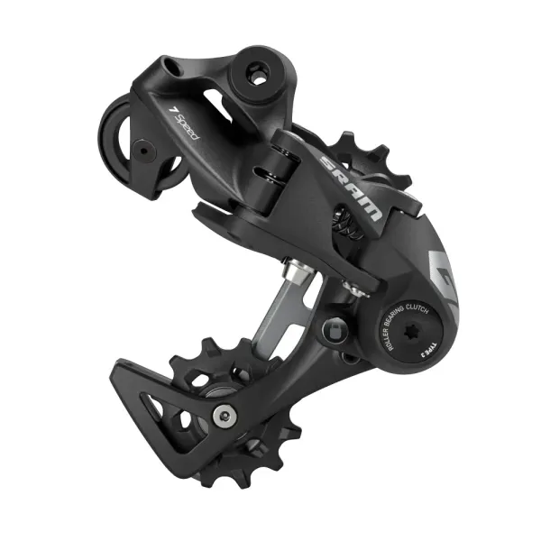 Задний переключатель SRAM GX DH 7 скоростей, средний рычаг, чёрный Задний переключатель SRAM GX DH 7 скоростей, средний рычаг, чёрный
