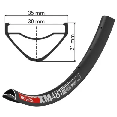 Обід DT SWISS XM 481 27.5 дюймів 28 отворів