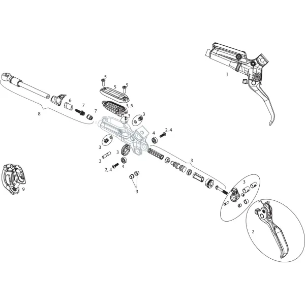Сервисні запчастини Sram RESERVOIR CAP KIT GUIDE/DB5