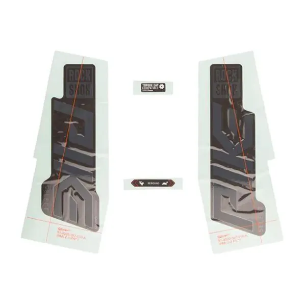 Набір наліпок RockShox PIKE SELECT 27/29 MGRY/BLK Набір наліпок RockShox PIKE SELECT 27/29 MGRY/BLK
