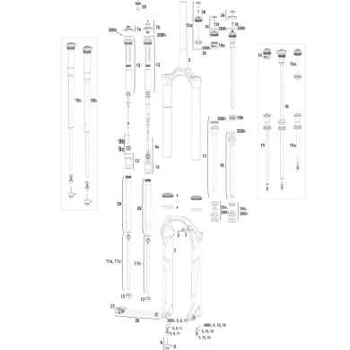 Сервисні запчастини RockShox DMPRINT RT RCT3 PIKE 26 CRN A1