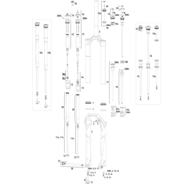 Сервисні запчастини RockShox DMPRINT RT RCT3 PIKE 26 CRN A1
