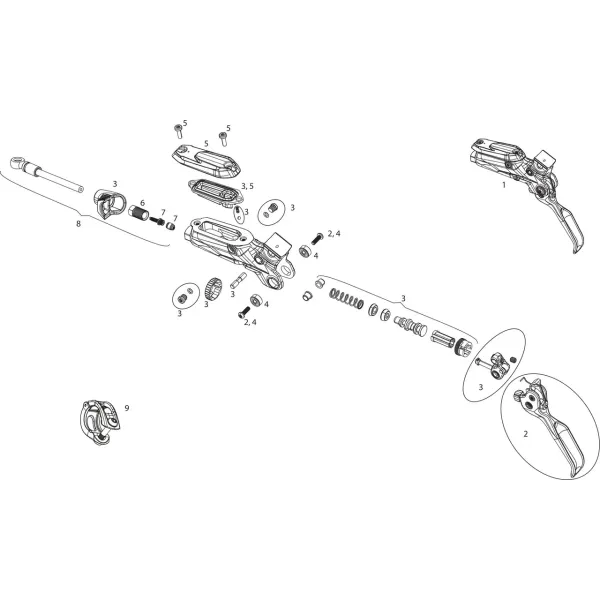 Гальмівна ручка Sram V2 AL BLK CODE RSC Гальмівна ручка Sram V2 AL BLK CODE RSC