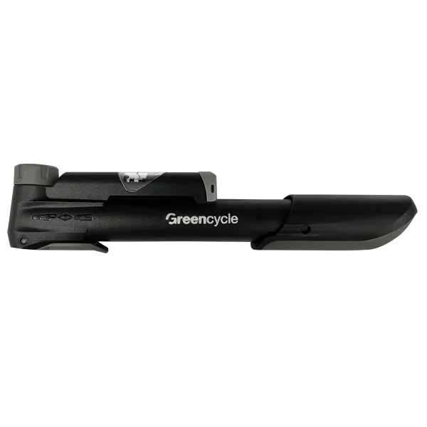 Мини-насос Green Cycle GPM-041CP, пластиковый, с манометром, Presta/Schrader, 120 psi