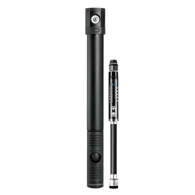 Мини-насос Crankbrothers KLIC HV GAUGE, алюминиевый, с манометром, Presta/Schrader, 110 psi