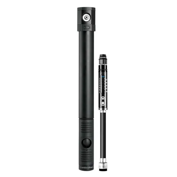 Мінінасос Crankbrothers KLIC HV GAUGE, алюмінієвий, з манометром, Presta/Schrader, 110 psi