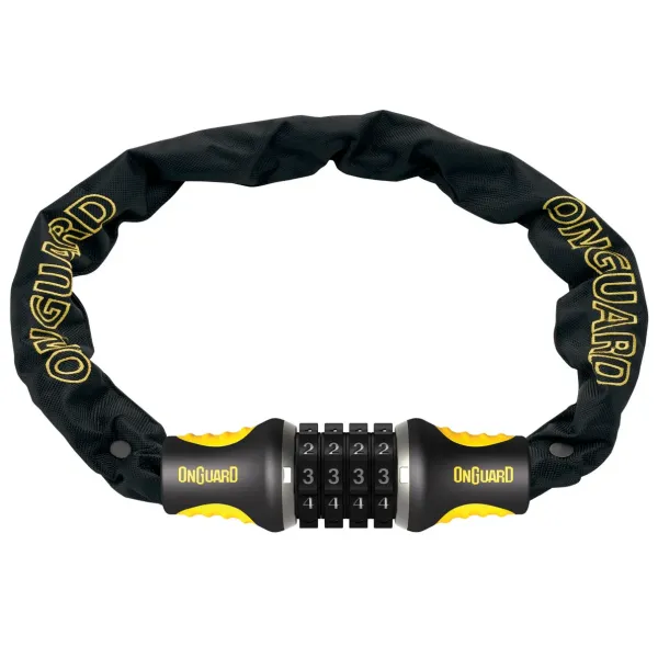 Замок ONGUARD MASTIFF COMBO ланцюг 120 см x 6 мм посилений титаном + кодовий замок