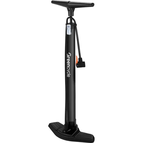 Підлоговий насос Green Cycle GPF-060, сталевий корпус, без манометра, Presta+Schrader, 120 psi