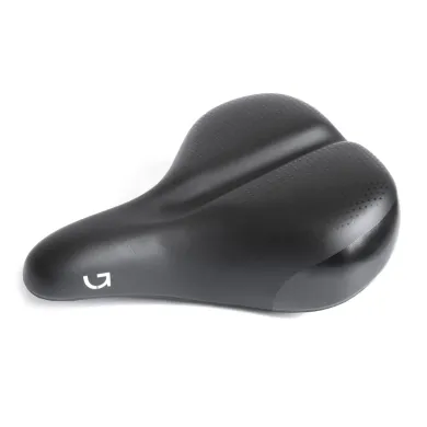 Сідло Green Cycle Comfort 227, сталеві рейли, чорне