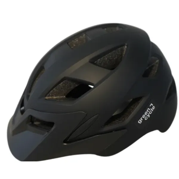 Детский шлем Green Cycle ONYX, 52-56 см, чёрный