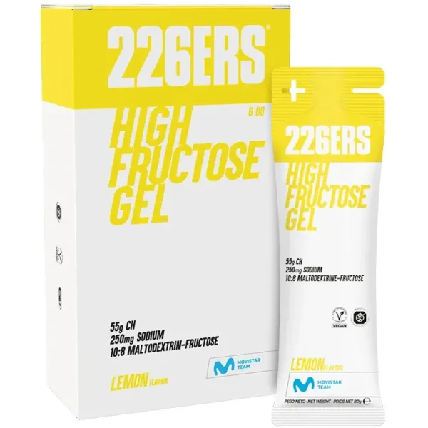 Спортивний гель 226ERS High FRUCTOSE 6x80g LEMON