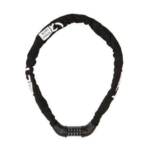 Замок Green Cycle GLK-361 кодовый цепь 6x100, черный