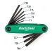 Набір ключів торкс складний Park Tool TWS-2 T7-T40 Набір ключів торкс складний Park Tool TWS-2 T7-T40