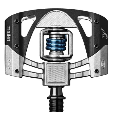 Педали Crankbrothers MALLET 3, серо-чёрные/синяя пружина