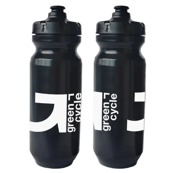 Фляга Green Cycle GBT-517, 0,75 л, чёрная с белым, с увеличенным клапаном
