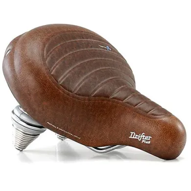 Седло Selle Royal Premium DRIFTER PLUS, Royalgel, Kennenback, 270х245 мм, 1260 г, хромированные рейлы и пружины, unisex, коричневое