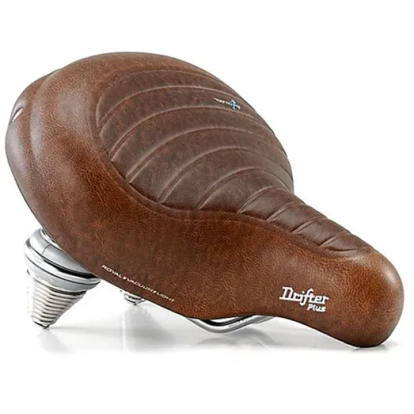 Седло Selle Royal Premium DRIFTER PLUS, Royalgel, Kennenback, 270х245 мм, 1260 г, хромированные рейлы и пружины, unisex, коричневое