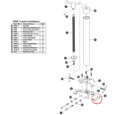 Ремкомплект Park Tool 1170-2, змінне лезо для CRP-1