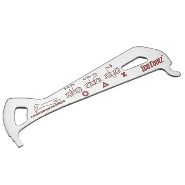 ICE TOOLZ 62C4 Вимірювач зносу велосипедного ланцюга, нержавіюча сталь ICE TOOLZ 62C4 Вимірювач зносу велосипедного ланцюга, нержавіюча сталь