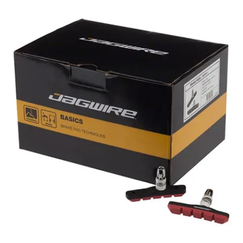 Гальмівні колодки Jagwire MTB v-brake, різьбові, червоні, 25 пар