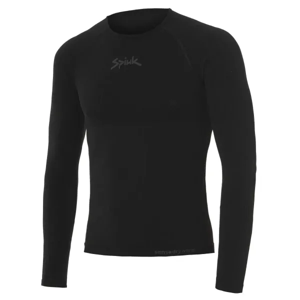 Термофутболка Spiuk Top Ten Winter, чорна, L-XL, безшовна