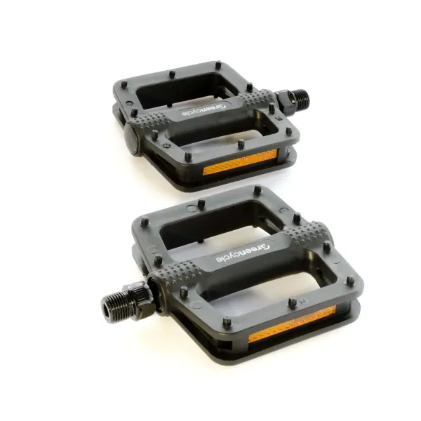 Педали Green Cycle GPD-M103, нейлоновые, шариковые подшипники, ось 9/16 Педали Green Cycle GPD-M103, нейлоновые, шариковые подшипники, ось 9/16