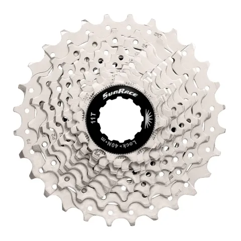 Кассета SUN RACE RS1 10-скоростная 11-28T, стальной паук, Metallic Silver