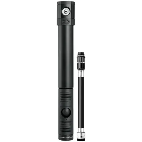 Мінінасос Crankbrothers KLIC HV, алюмінієвий, Presta/Schrader, 110 psi / 7.6 bar, чорний