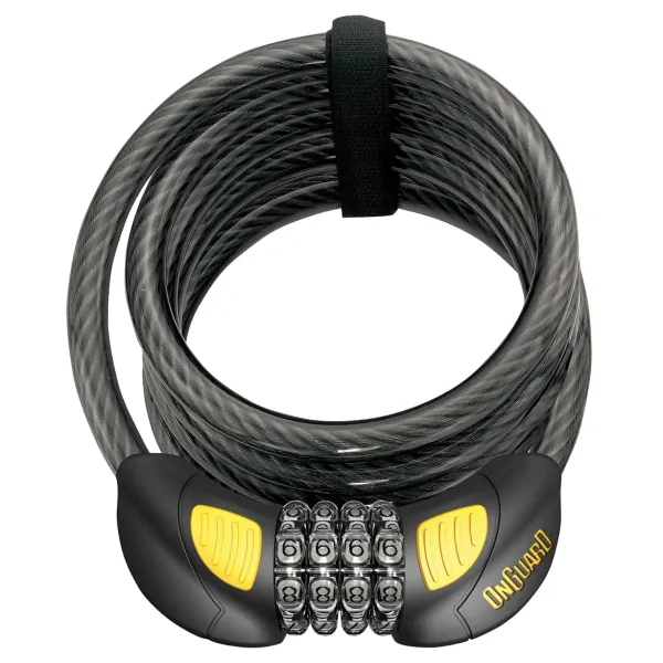 Замок ONGUARD DOBERMAN GLO кодовий 4-цифровий з LED-підсвіткою, трос 185 см x 12 мм