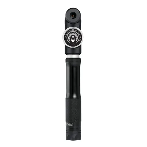 Мінінасос Crankbrothers STERLING SG, алюмінієвий, з манометром, 100 psi / 7 bar, чорний
