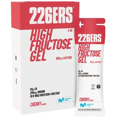 Спортивний гель 226ERS High FRUCTOSE 6x80g Caffeine 160mg Cherry