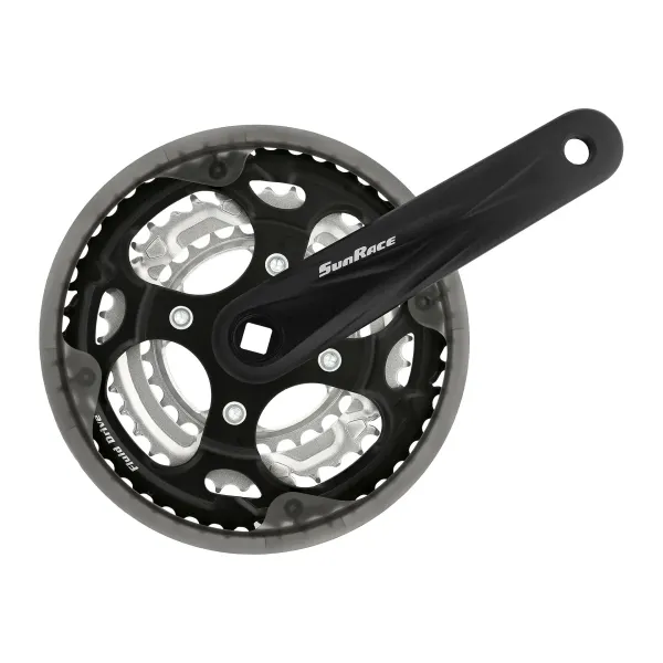 Шатун SUN RACE FCM300 28/38/48T с защитой цепи, под квадрат, L170мм