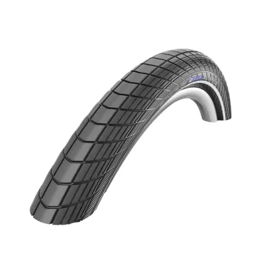Покришка Schwalbe BIG APPLE HS430 RaceGuard 28x2.35 (60-622) чорна зі світловідбивною смугою